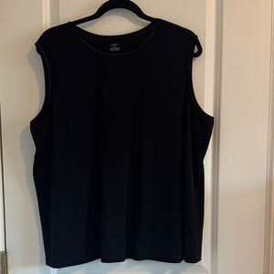CJ Banks Classic Black Cotton Sleeveless Top